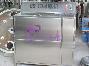 Double Heads Semi Automatic Glass Bottle Cleaning Machine For Beverage Filling Line